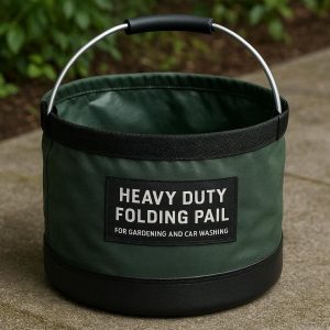 14 Heavy Duty Folding Pail For Gardening And Car Washing With Reinforced Base And Leak Proof Design