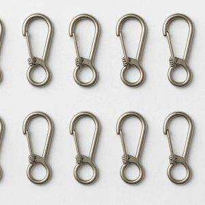 24 Mini Metal Spring Hook Carabiner For Mask Lanyards And Small Accessory Organization Set Of Ten