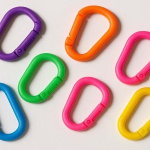 26 Colorful Plastic D Ring Carabiner For Light Camping Gear And Kids Backpack Personalized Clip Set