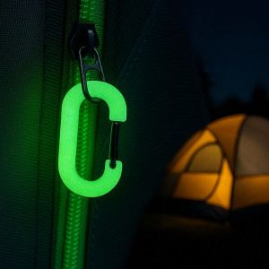 28 Glow In The Dark Carabiner Clip For Night Camping And Tent Zipper Identification Security Set