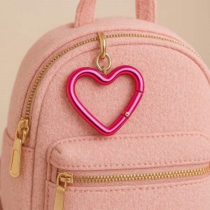 29 Heart Shaped Decorative Carabiner For Fashion Accessories And Personalized Girly Backpack Decor