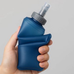 4 Soft TPU Folding Sport Flask For Running And Hydration Vests With Leak Proof Bite Valve Design
