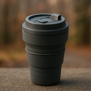 5 Insulated Silicone Collapsible Coffee Mug For Commuting And Outdoor Warmth With Spill Proof Lid