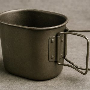 8 Military Style Folding Canteen Cup With Butterfly Handles For Campfire Cooking And Survival Gear